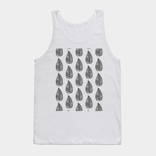 Scandinavian living leaf design minimal graphic artwork Tank Top